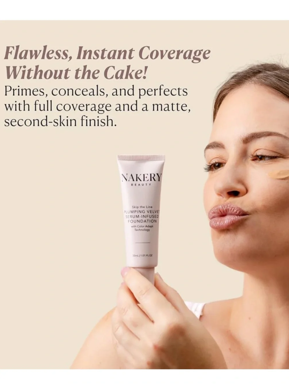 Plumping Velvet Serum-Infused Foundation - Pink (Light) -NIB